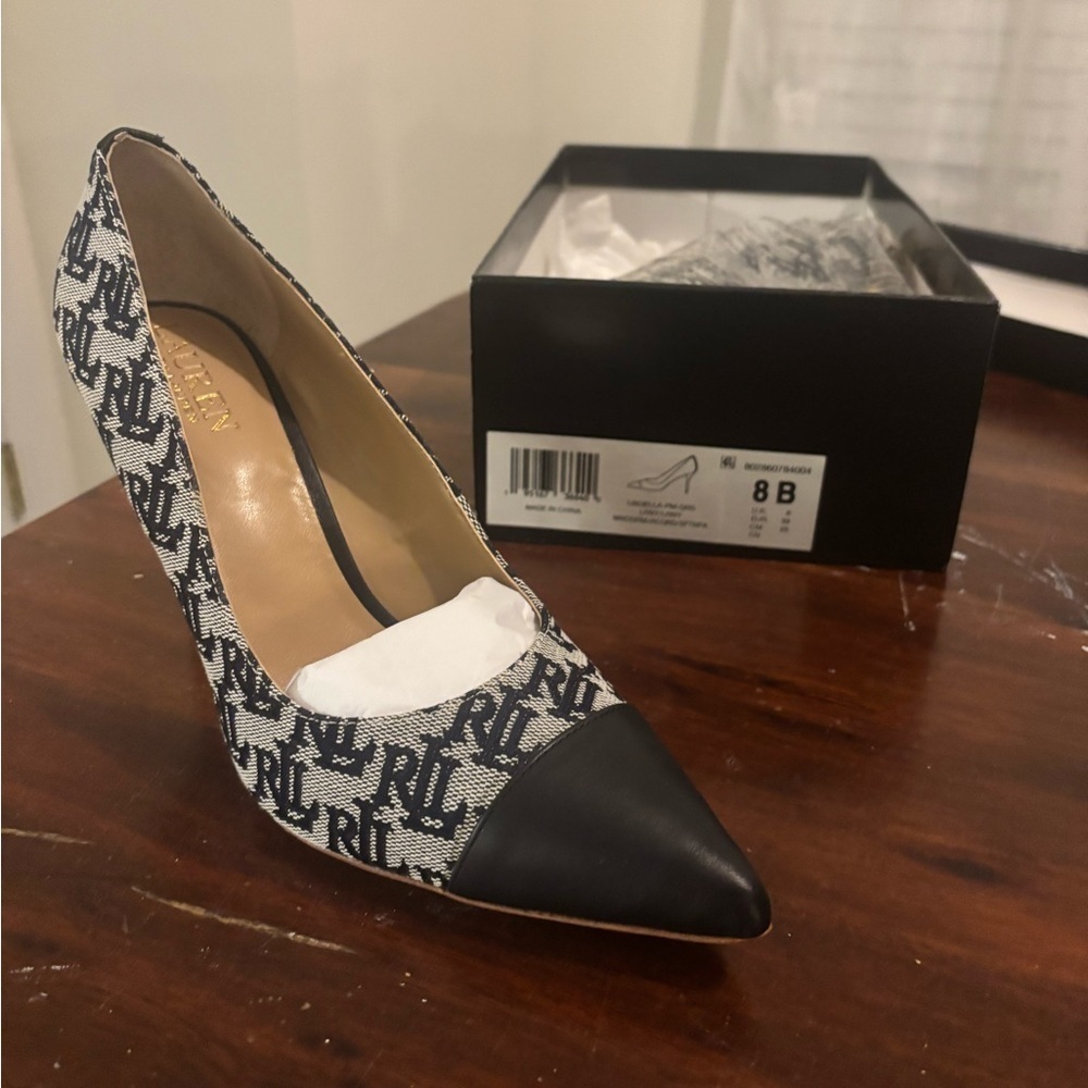 Lauren Ralph Lauren Lindella Monogram Jacquard Pump - Picture 2 of 5